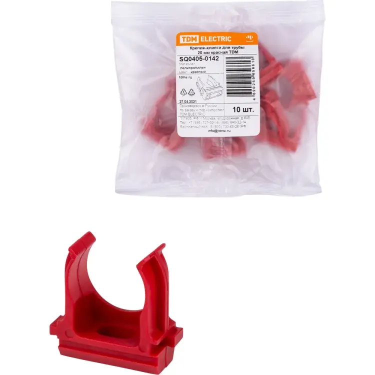 Крепеж-клипса для трубы ПНД TDM ELECTRIC SQ0405-0142