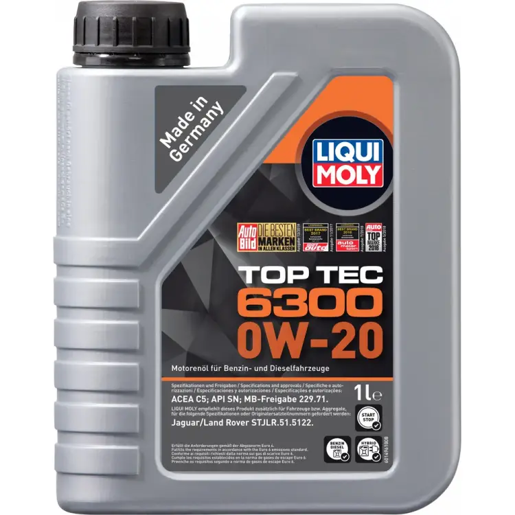 НС-синтетическое моторное масло LIQUI MOLY Top Tec 6300 0W-20 SN C5 21216