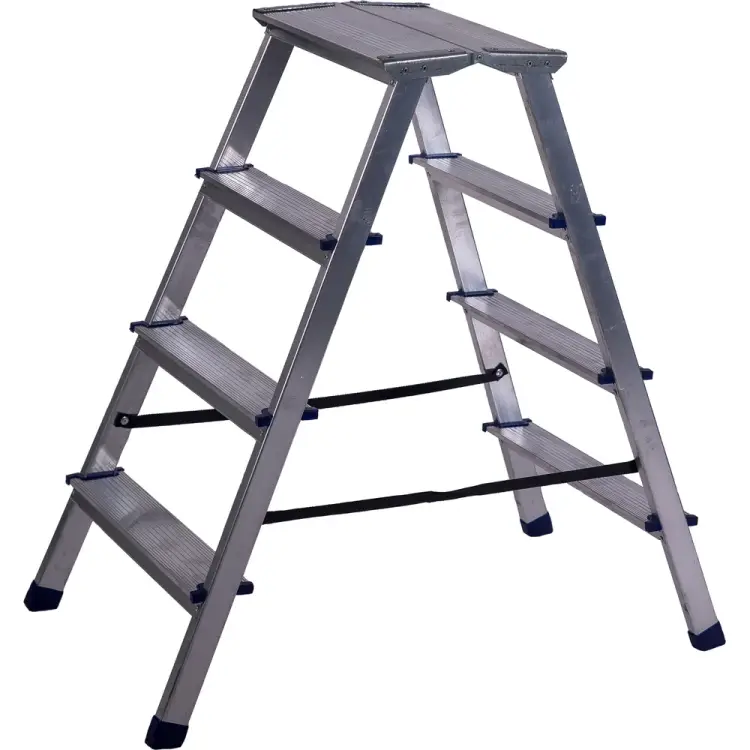 Двухсторонняя алюминиевая стремянка STAIRS AMP204 Двухсторонняя алюминиевая стремянка STAIRS AMP204