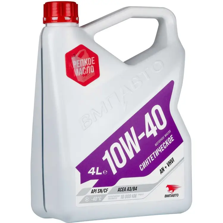 Моторное масло ВМПАВТО 3-sn 10w40, a3/b4, sn/cf, канистра 4 л 9243