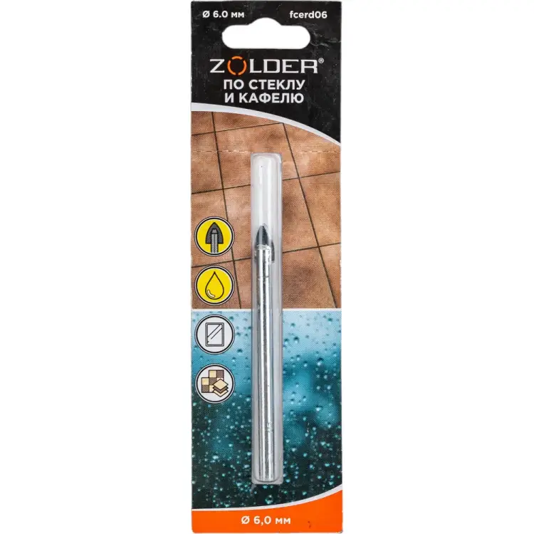 Сверло по стеклу и кафелю ZOLDER fcerd06