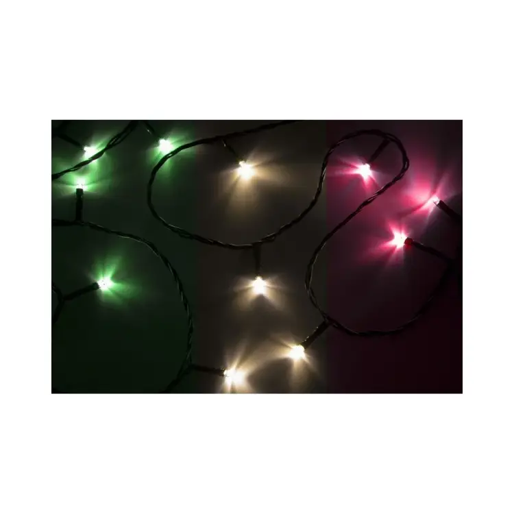 Гирлянда Neon-Night ТВИНКЛ 4м, темно-зеленый ПВХ, 25LEDмульти 303-019