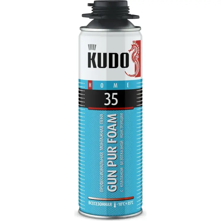 Профессиональная всесезонная полиуретановая монтажная пена KUDO HOME 35 KUPHP06U35 Профессиональная всесезонная полиуретановая монтажная пена KUDO HOME 35 KUPHP06U35