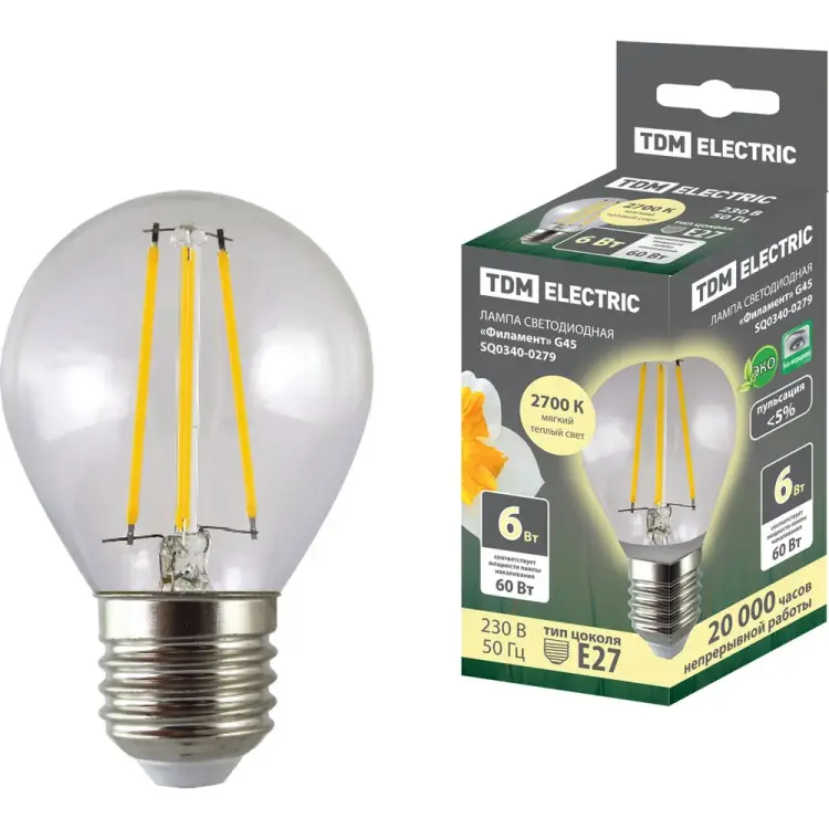 Светодиодная лампа TDM ELECTRIC Филамент SQ0340-0279