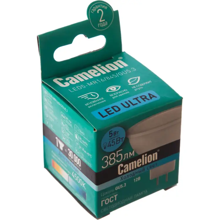 Светодиодная лампа Camelion LED5-MR16/845/GU5.3 12026