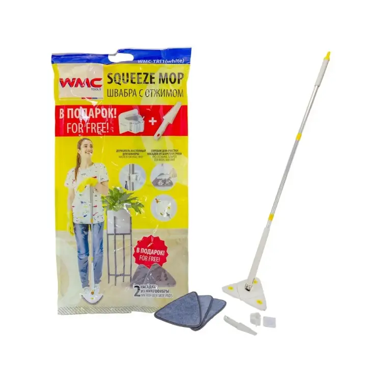 Швабра WMC TOOLS WMC-TRI1(WHITE)(57359) Швабра WMC TOOLS WMC-TRI1(WHITE)(57359)