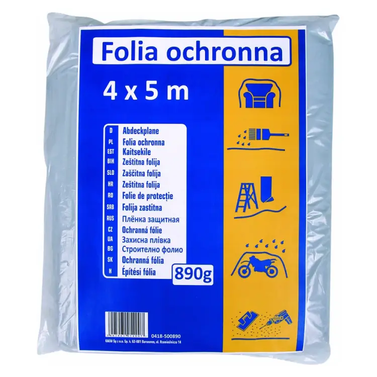 Пленка защитная SCLEY из регранулята 890 гр; 4х5 м 0418-500890 Пленка защитная SCLEY из регранулята 890 гр; 4х5 м 0418-500890