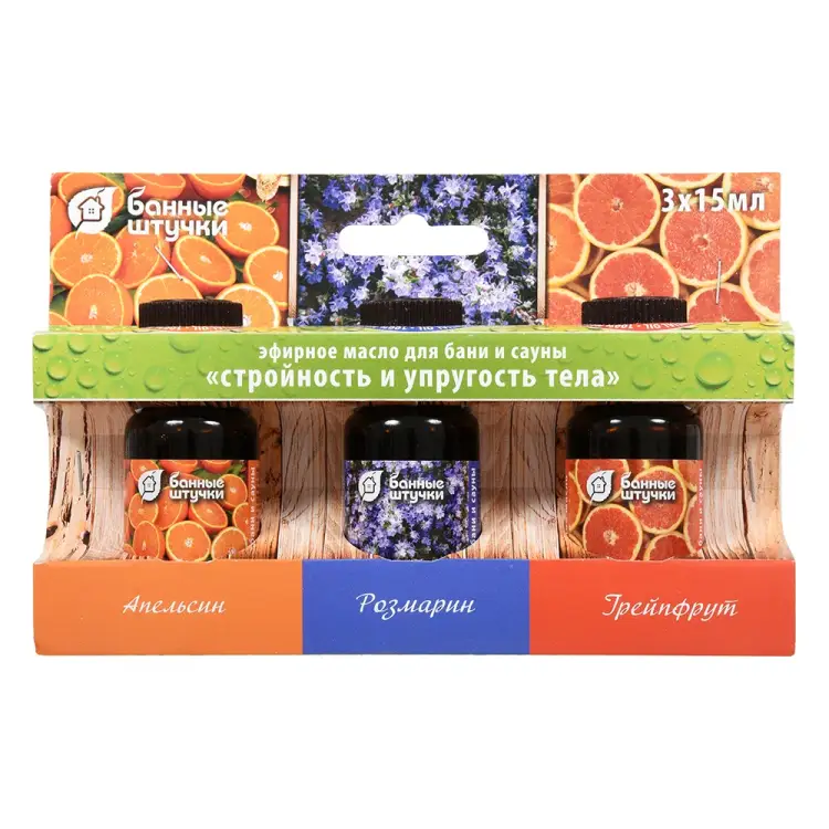Набор эфирных масел Банные штучки Стройность и упругость тела 30001 Набор эфирных масел Банные штучки Стройность и упругость тела 30001