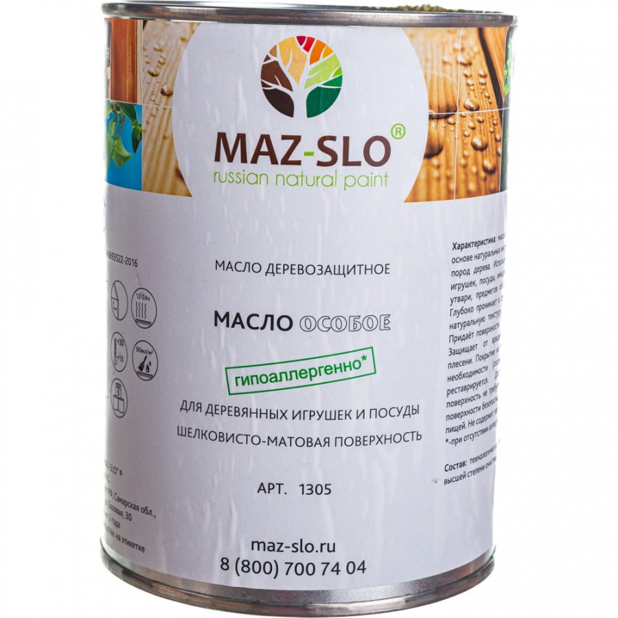 Масло для игрушек и посуды из дерева MAZ-SLO Венге 1 л