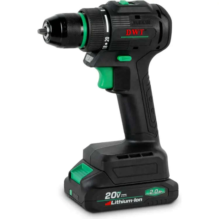 Бесщеточная аккумуляторная ударная дрель-шуруповерт DWT ASBP-20 DNM-2 BMC