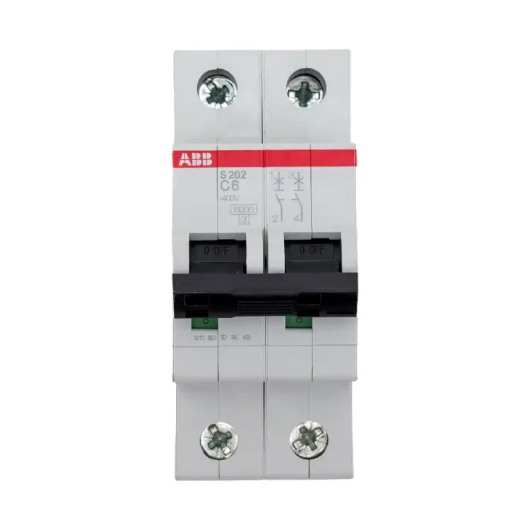 Автомат ABB S202 2п, C 6А, 6кА 2CDS252001R0064