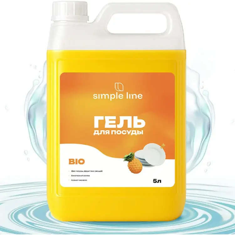 Антибактериальное средство для мытья посуды, фруктов и овощей NOVELHIM 6 Pineapple SL6P 5л