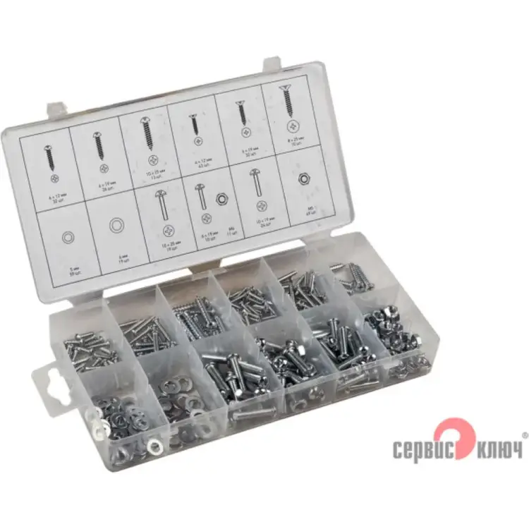 Набор метрических гаек и болтов Сервис Ключ 73347