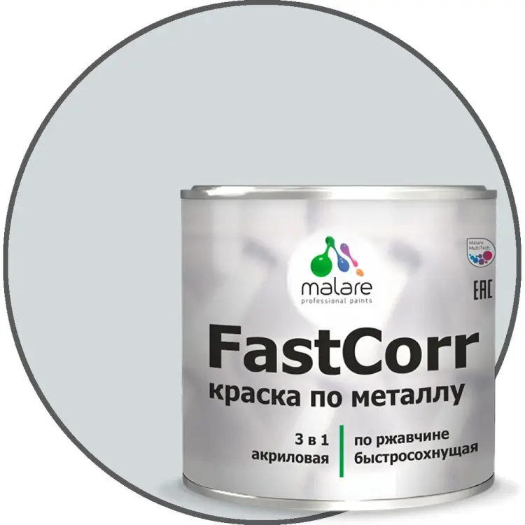 Антикоррозийная быстросохнущая краска по металлу по ржавчине MALARE FastCorr 2037892762851 Антикоррозийная быстросохнущая краска по металлу по ржавчине MALARE FastCorr 2037892762851