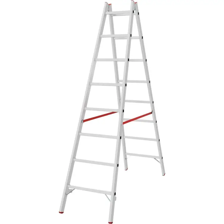 Индустриальная двухсторонняя алюминиевая стремянка Новая Высота NV5123 5123208 Индустриальная двухсторонняя алюминиевая стремянка Новая Высота NV5123 5123208