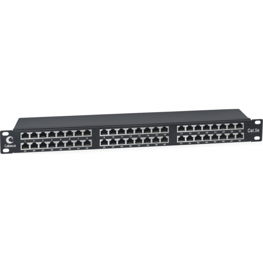 Патч-панель Cabeus PLHD-48-Cat.5e-SH-Dual IDC-1U