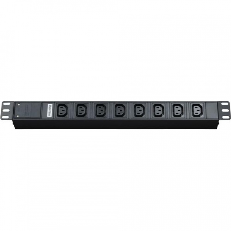 Горизонтальный блок розеток для 19" шкафов Hyperline SHT19-8IEC-2.5IEC