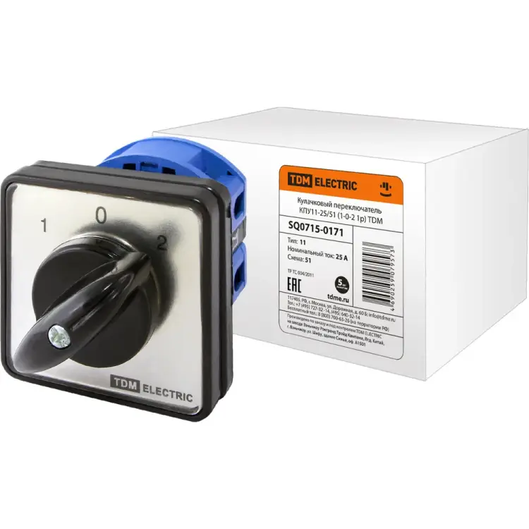 Кулачковый переключатель TDM ELECTRIC КПУ11-25/51 SQ0715-0171