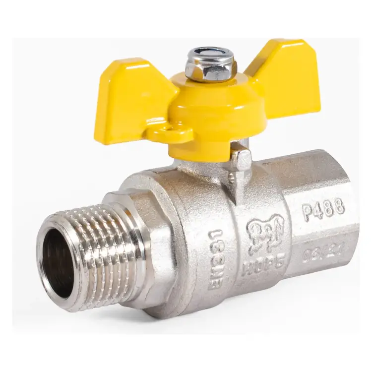 Шаровой кран для газа PROFACTOR в/н бабочка 1/2 дюйма PF GBV 336