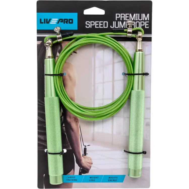 Скакалка LivePro Speed Jump Rope зеленый, 185 гр NL LP8283 GN-00-00