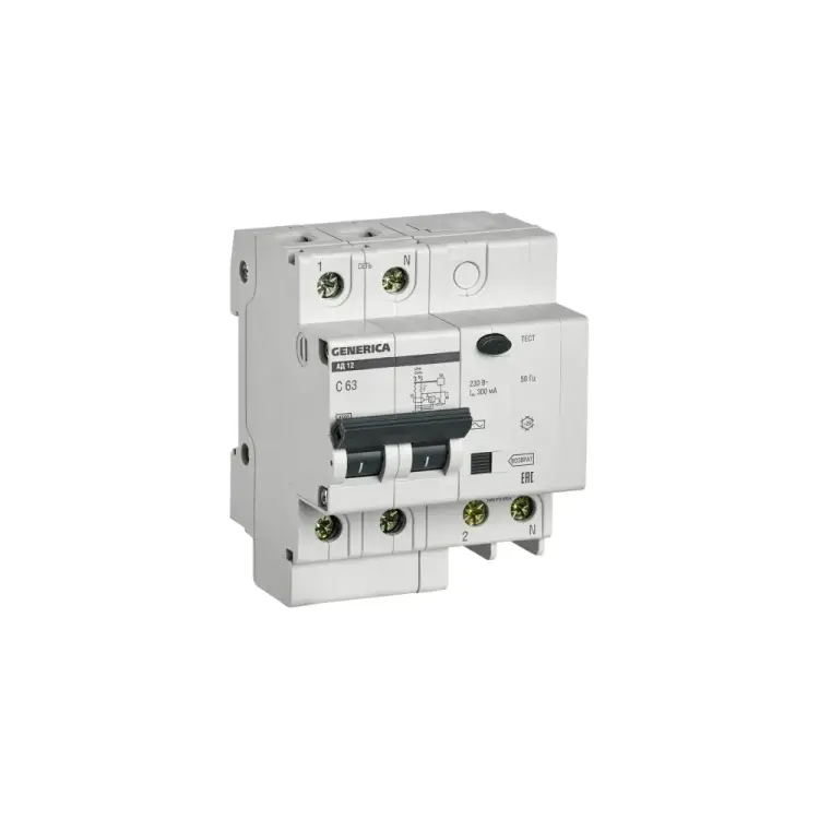 Дифференциальный автомат GENERICA АД12 MAD15-2-063-C-300