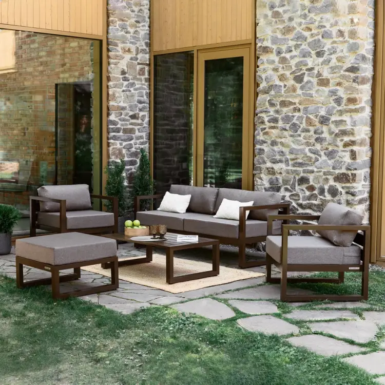 Набор садовой мебели GreenWeen CAPRI GW-AL-CAPRI-BROWN-S5A Набор садовой мебели GreenWeen CAPRI GW-AL-CAPRI-BROWN-S5A