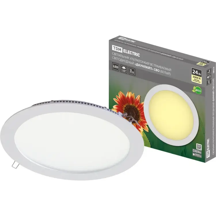 Ультратонкий встраиваемый светодиодный светильник TDM ELECTRIC Даунлайт СВО SQ0329-0236
