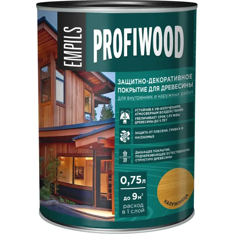 Защитно-декоративное покрытие для древесины Profiwood 72620