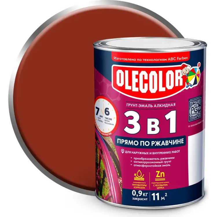 Грунт-эмаль по ржавчине Olecolor 4300005935 Грунт-эмаль по ржавчине Olecolor 4300005935