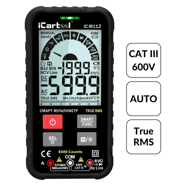 Смарт мультиметр iCarTool IC-M112