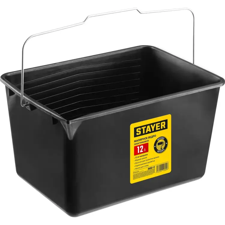 Малярное пластмассовое ведро STAYER 06092-12 Малярное пластмассовое ведро STAYER 06092-12