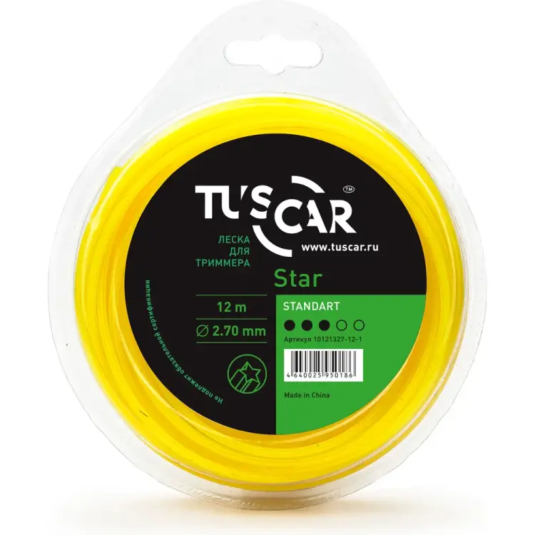 Леска для триммера TUSCAR Star Standart 10121327-12-1