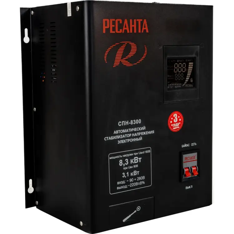 Стабилизатор Ресанта СПН 8300 63/6/27 Стабилизатор Ресанта СПН 8300 63/6/27