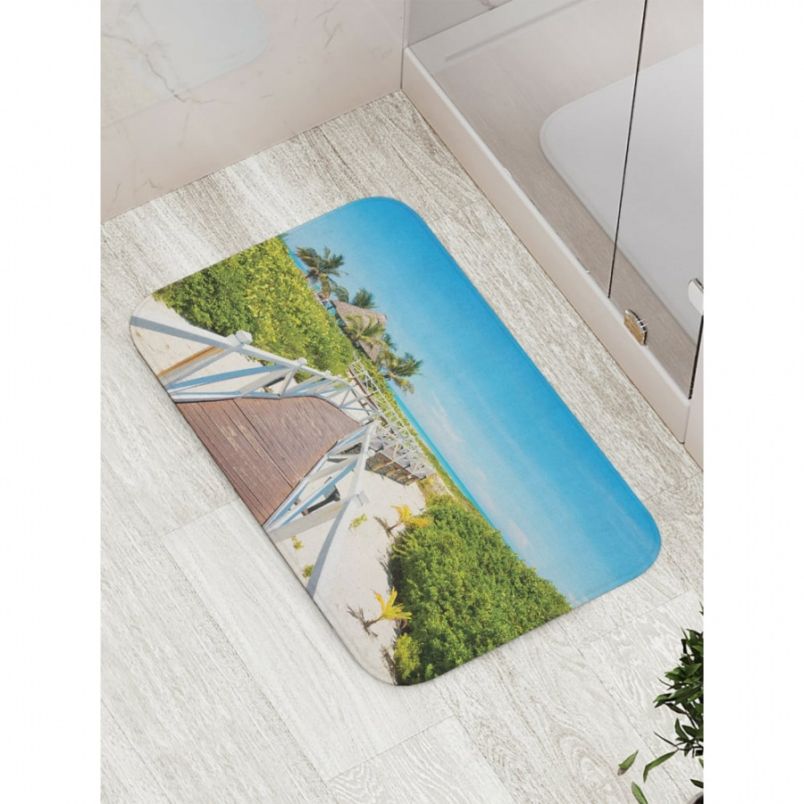 Противоскользящий коврик для ванной, сауны, бассейна JOYARTY Прогулка по морским садам