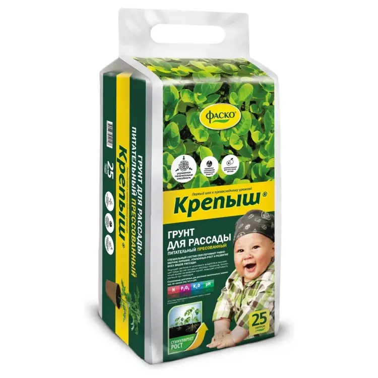Прессованный грунт для рассады ФАСКО Крепыш Тп0101КРЕ05