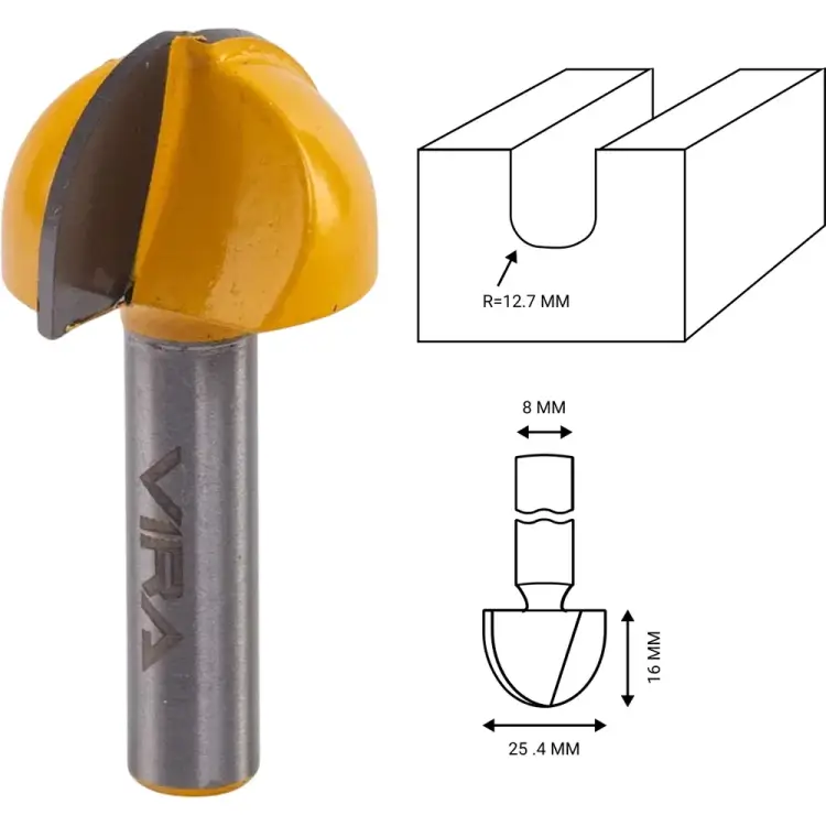 Пазовая галтельная фреза VIRA 553342