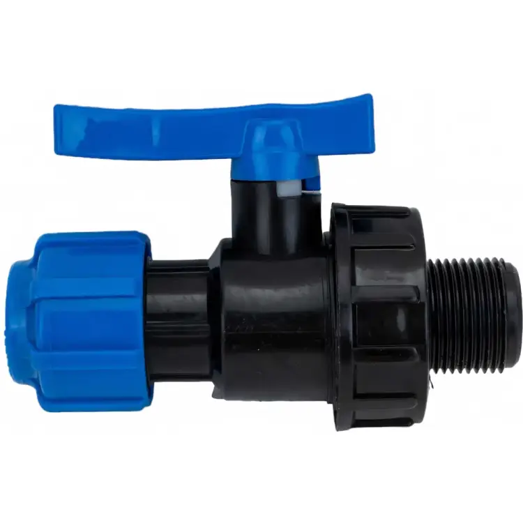 Разъемный компрессионный кран Политэк ТПК-АКВА 553222034