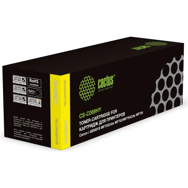 Лазерный картридж для Canon i-Sensys MF752Cdw MF752/MF754Cdw Cactus CS-C069HY 069H 1961524