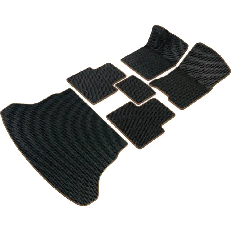 Коврики в салон и багажник для Volvo XC60 2008 - 2017 (Вольво ХС60) Vicecar SBDL47011R-коричневый