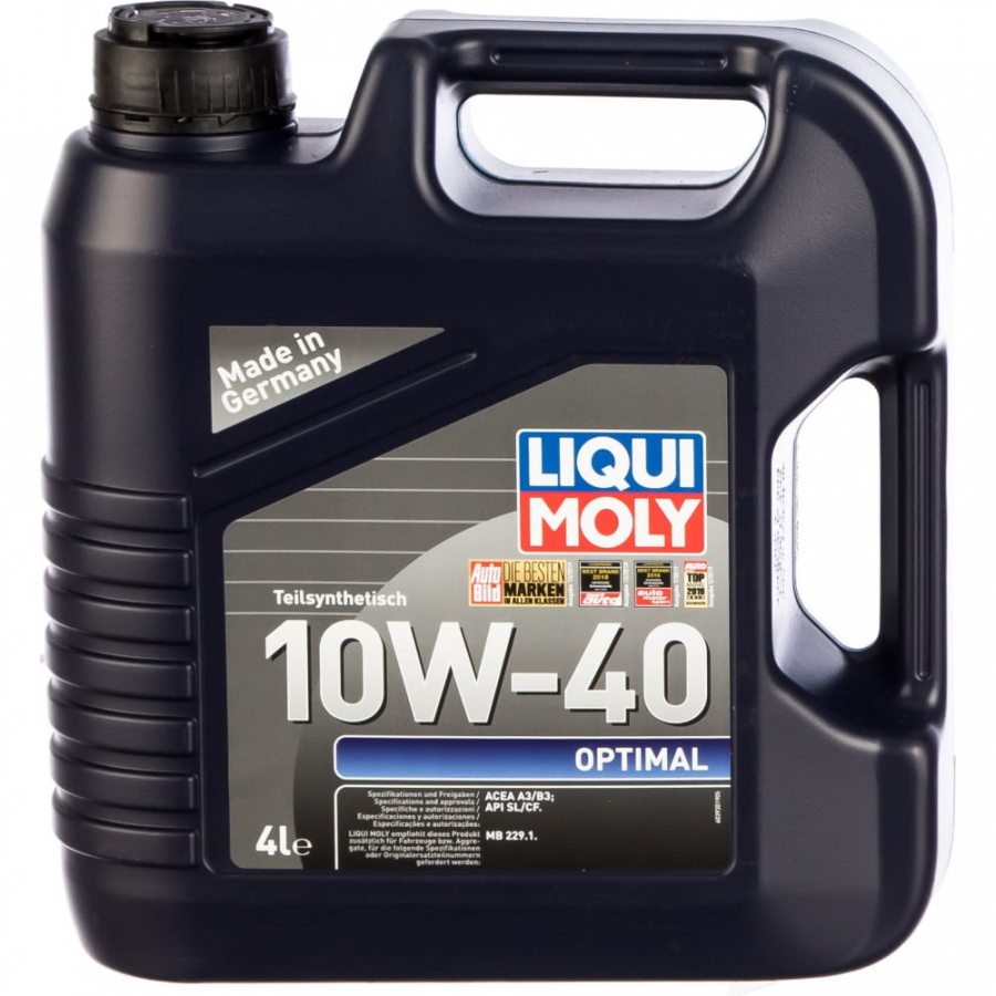Полусинтетическое моторное масло LIQUI MOLY Optimal 10W-40 SL/CF;A3/B3