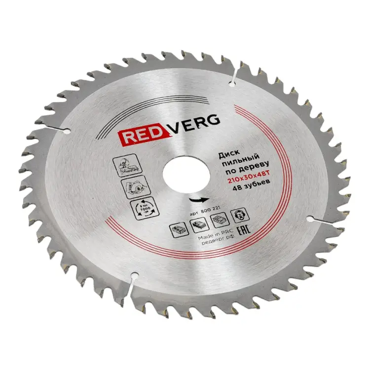 Твердосплавный пильный диск по дереву REDVERG 800221 6621227
