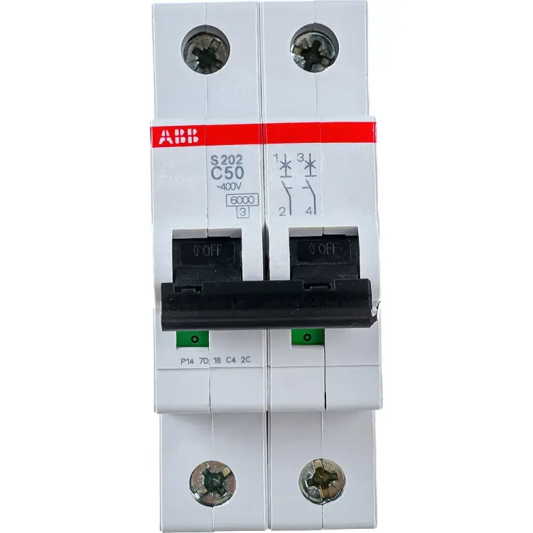 Двухполюсный автомат ABB S202 2CDS252001R0504