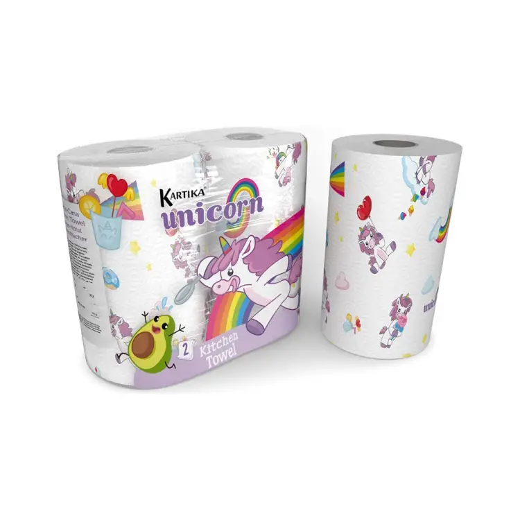 Бумажные полотенца WORLD CART Единорог, Kartika Collection KGUNC-KT-01