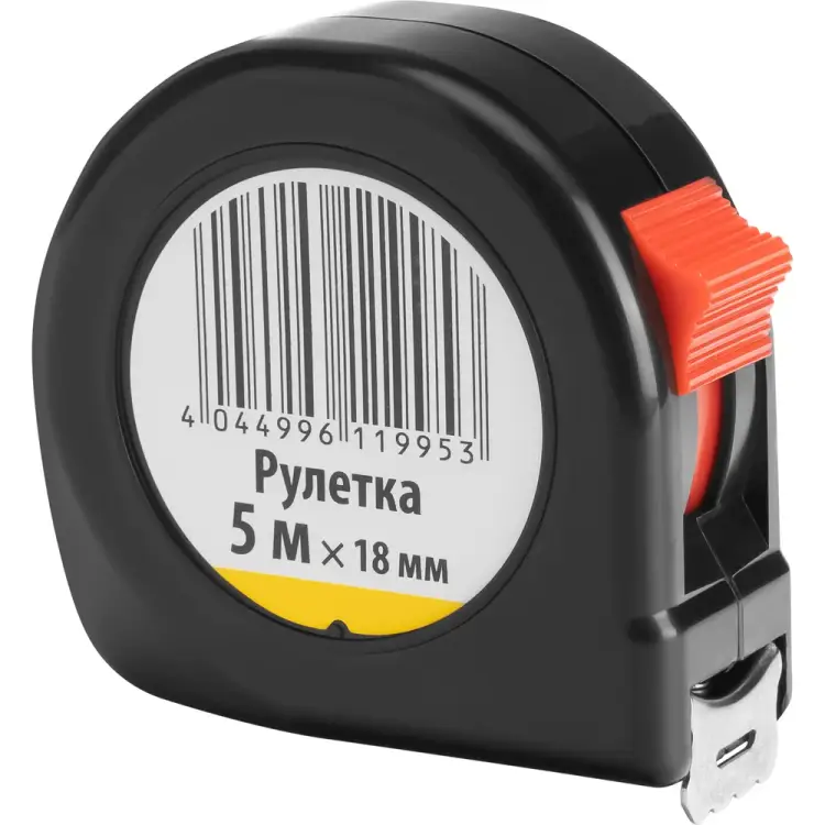 Рулетка Без бренда 5 м х 18 мм, пластиковый корпус 31322