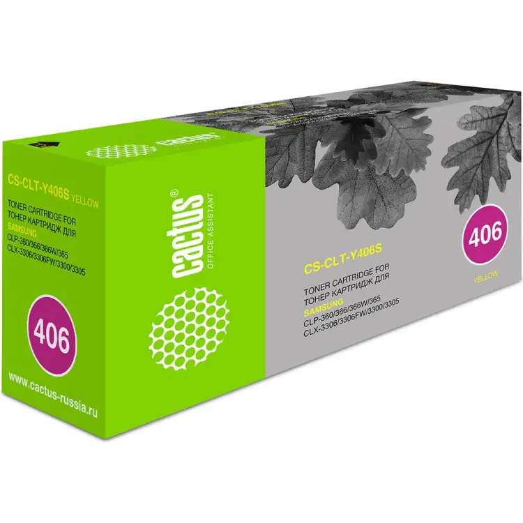 Лазерный картридж для samsung clp-360/365/clx-3300/3 Cactus clt-y406s 807418