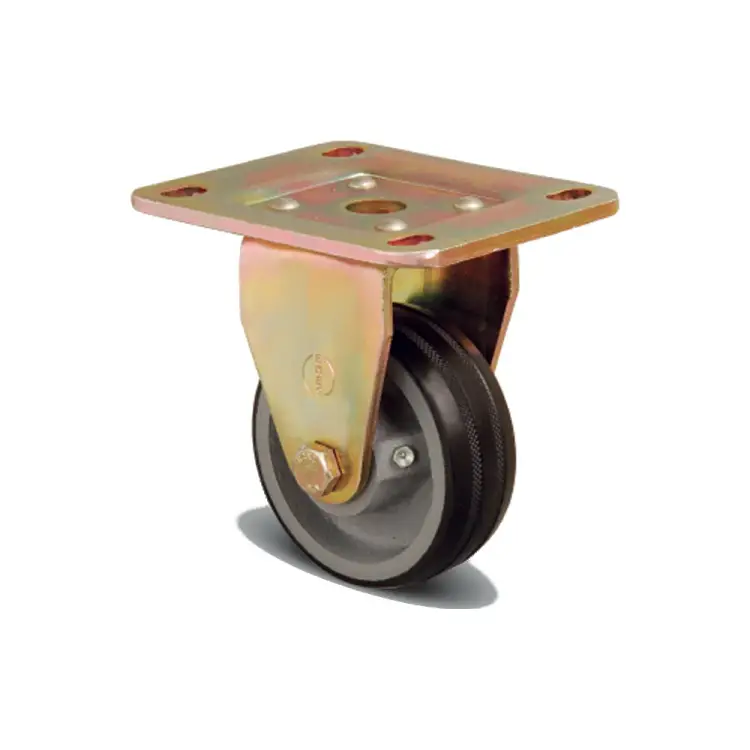 Большегрузное обрезиненное неповоротное колесо MFK-TORG ED02-VBR-200