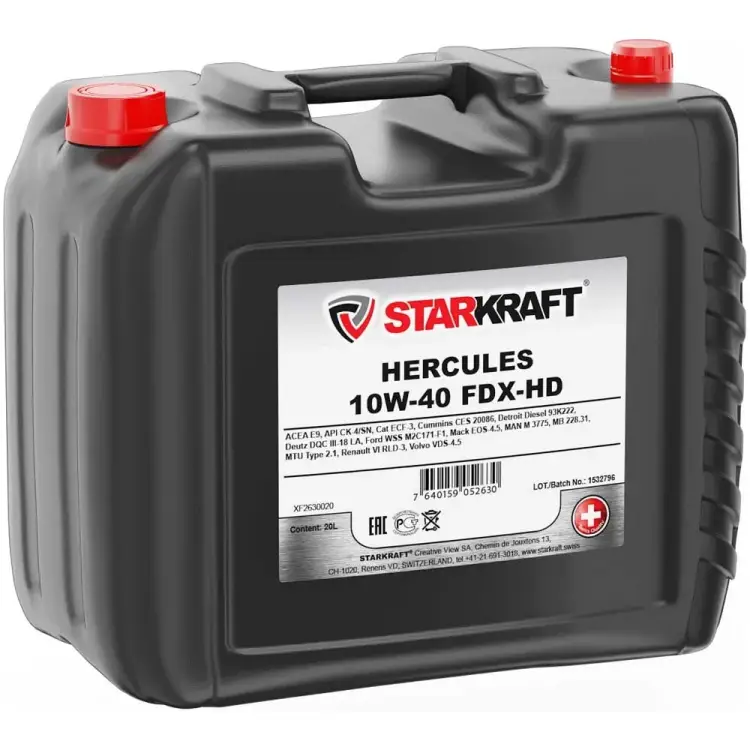 Синтетическое моторное масло STARKRAFT hercules 10w-40 fdx-hd XF2630020