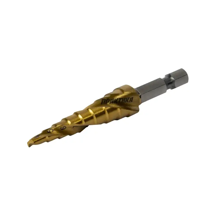 Ступенчатое спиральное сверло по металлу ПРАКТИКА 793-756