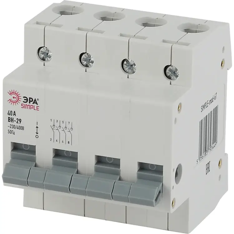 Выключатель нагрузки ЭРА SIMPLE ВН-29 Б0039259 Выключатель нагрузки ЭРА SIMPLE ВН-29 Б0039259