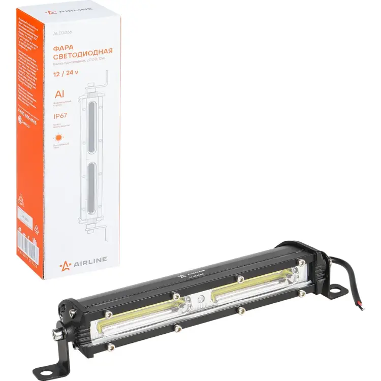 Светодиодная однорядная фара Airline ALED066
